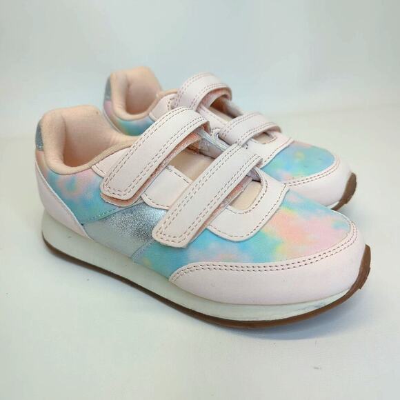 Cat & Jack Girl's Pink & Blue Sneakers Size 12 - Picture 2 of 12